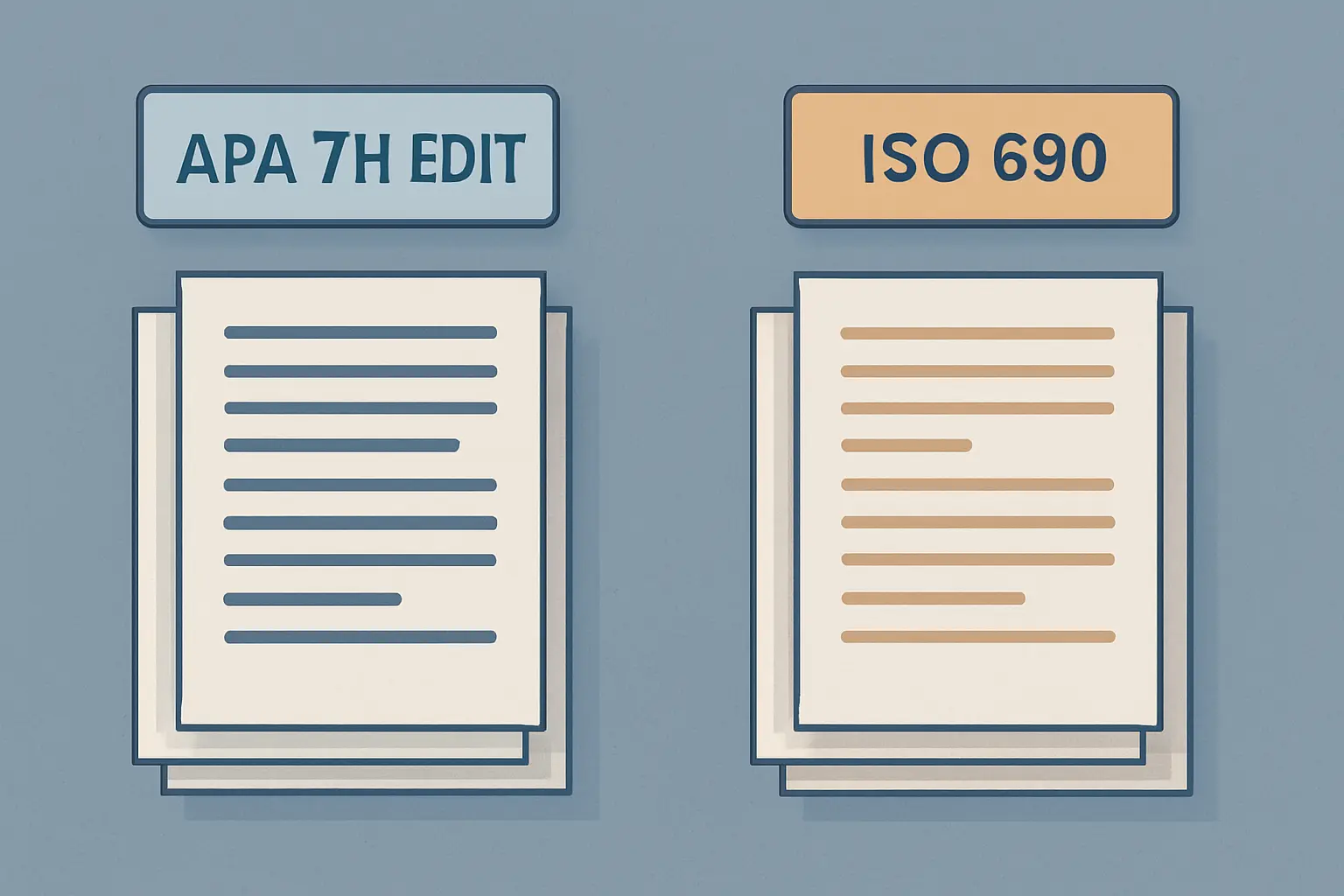 Comparaison des normes de citation académiques APA 7e édition et ISO 690 pour un mémoire universitaire : différences de format auteur-date, obligations pour les sources en ligne et critères de choix selon la discipline