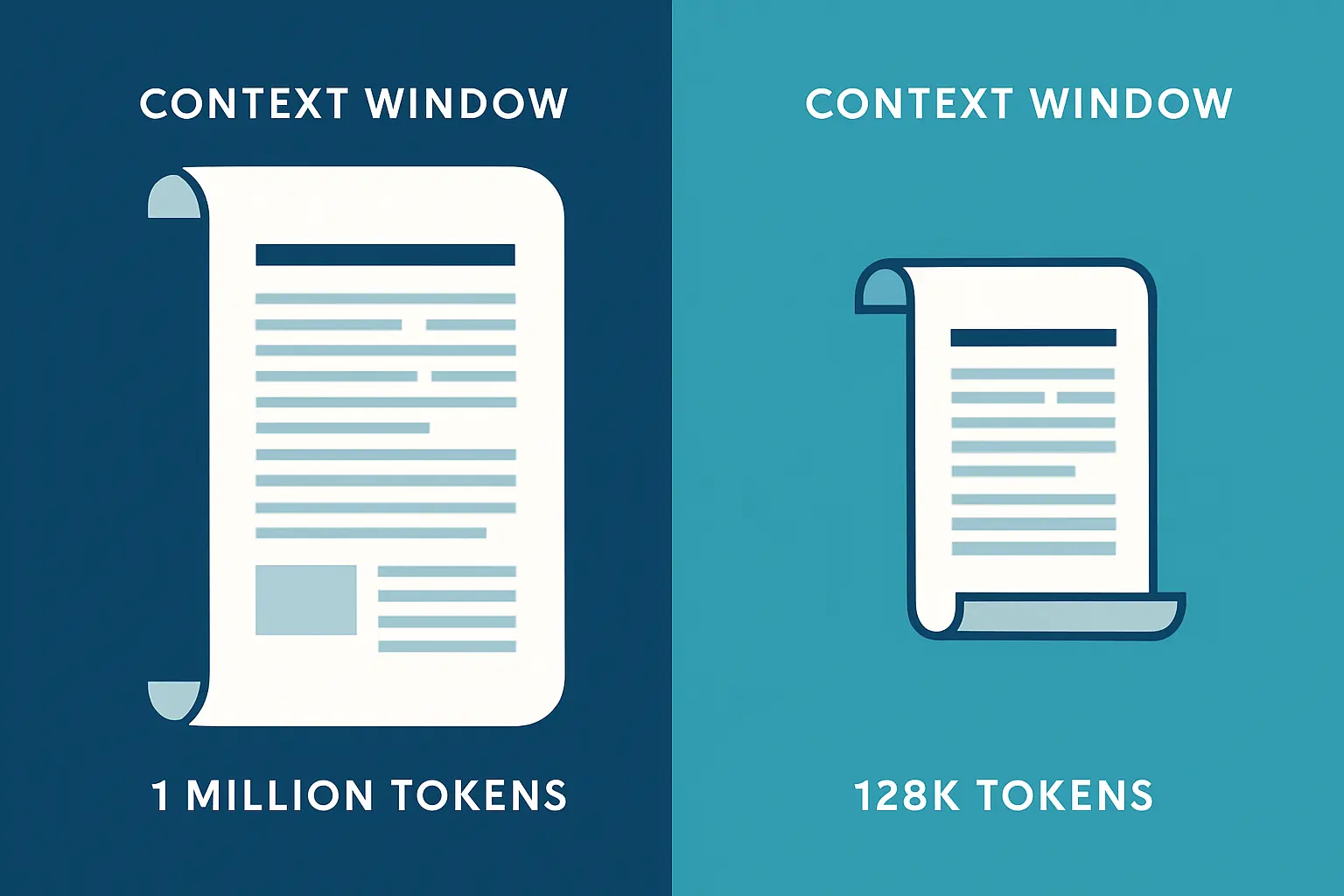 Comparatif des fenêtres de contexte : Claude avec 1 million de tokens contre ChatGPT GPT-4o avec 128 000 tokens pour traiter un mémoire universitaire complet