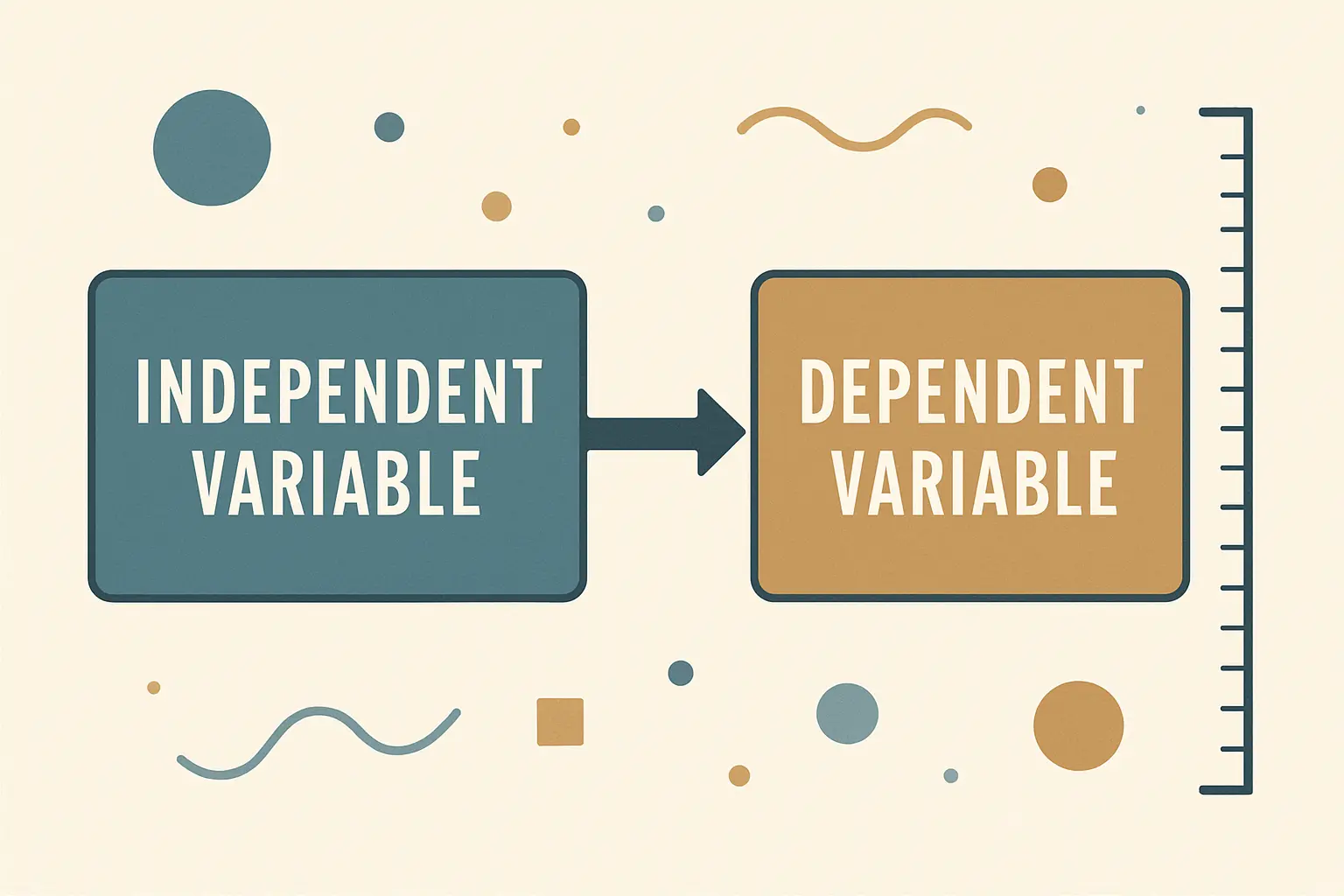 Illustration du lien entre variable indépendante et variable dépendante dans une hypothèse de recherche
