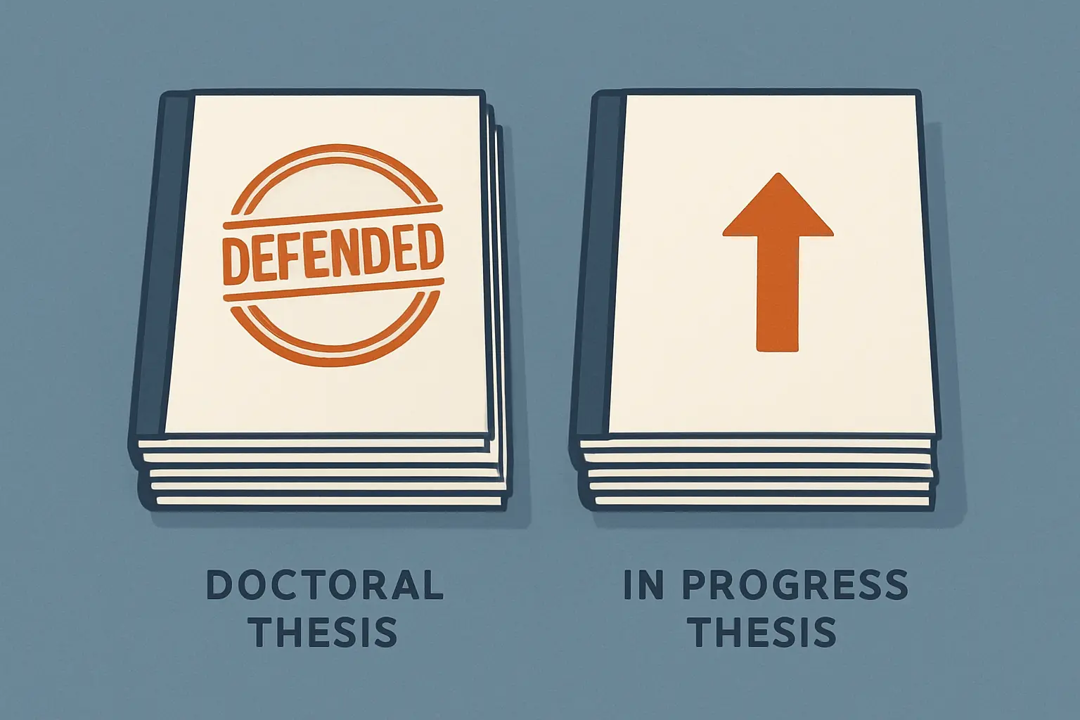 Différence entre thèse soutenue et thèse en préparation sur theses.fr : deux types de documents distincts — thèse validée par le jury versus sujet en cours de recherche doctorale