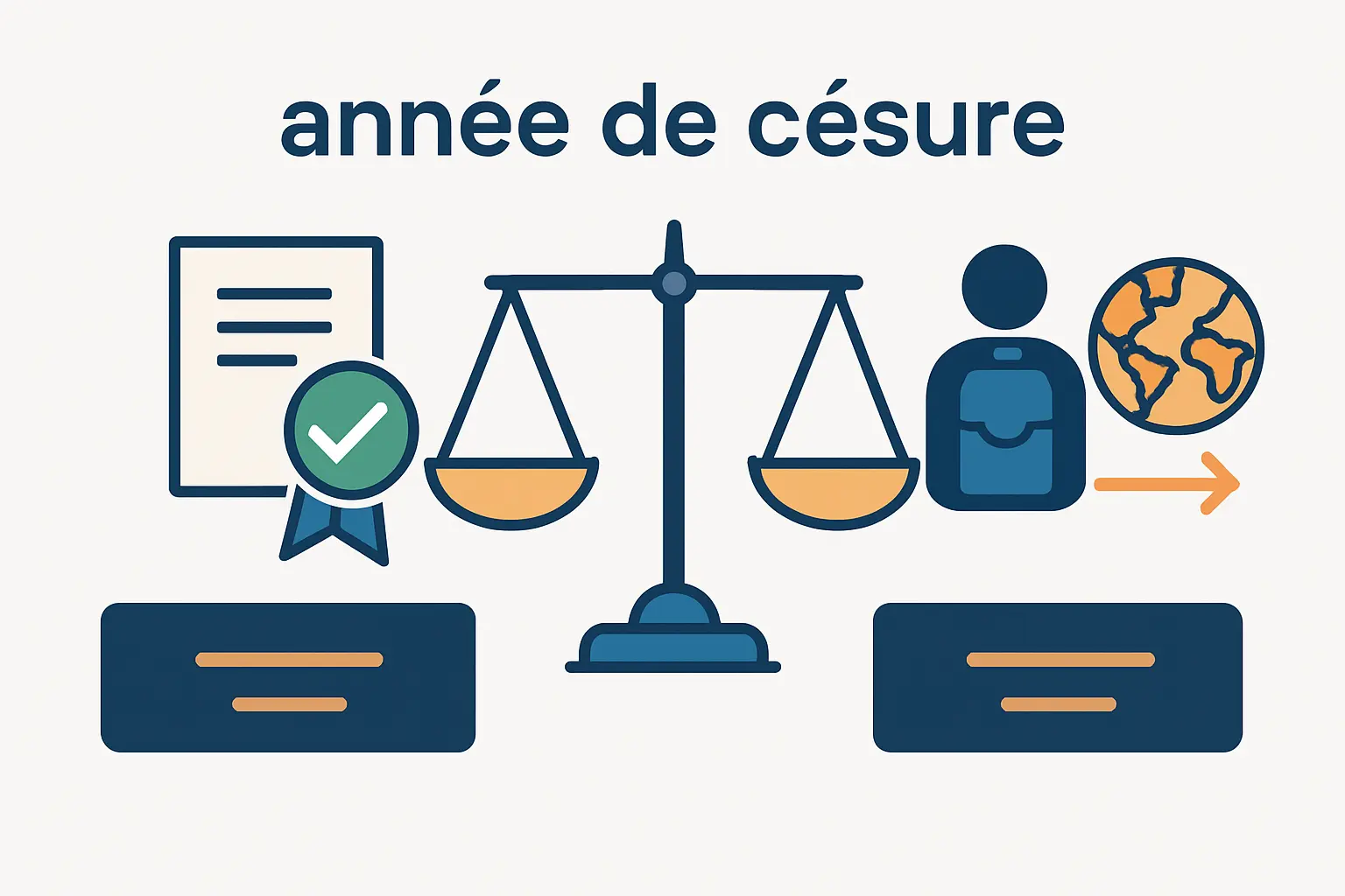 Illustration des deux situations de maintien de la bourse Crous pendant une année de césure : formation diplômante (maintien facilité) vs projet personnel ou professionnel (soumis à conditions du Crous)