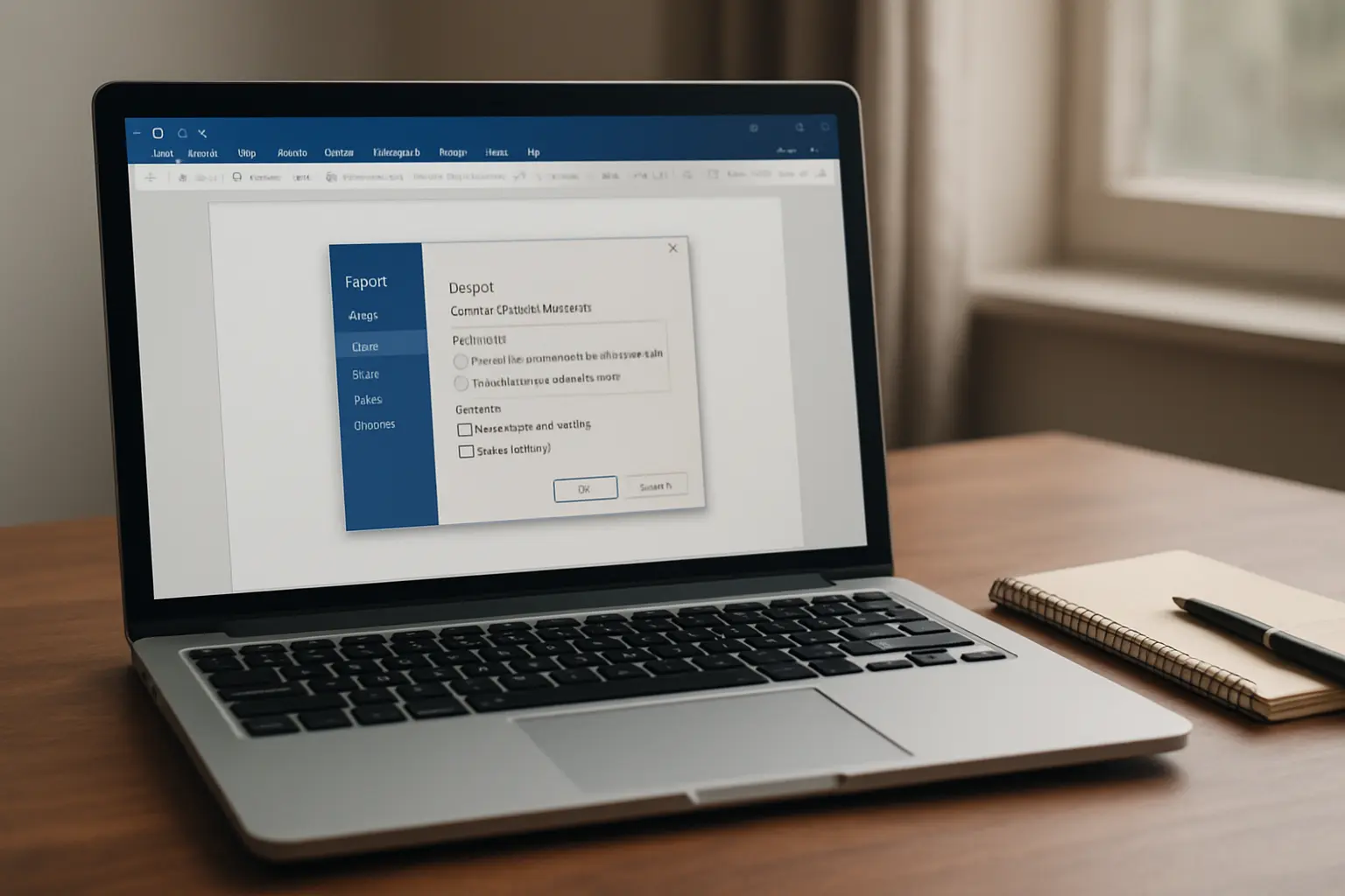 Boîte de dialogue d'export PDF de Word avec le bouton Options et le choix de la qualité du document