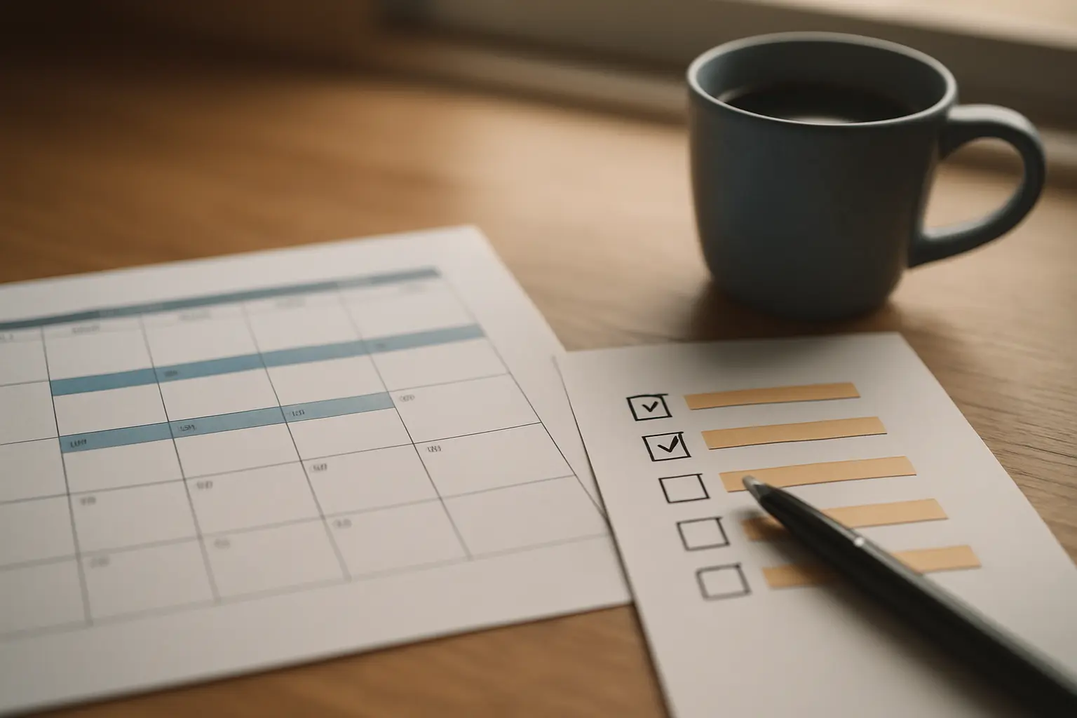 Candidat révisant son calendrier de préparation avant l'audition du concours doctoral