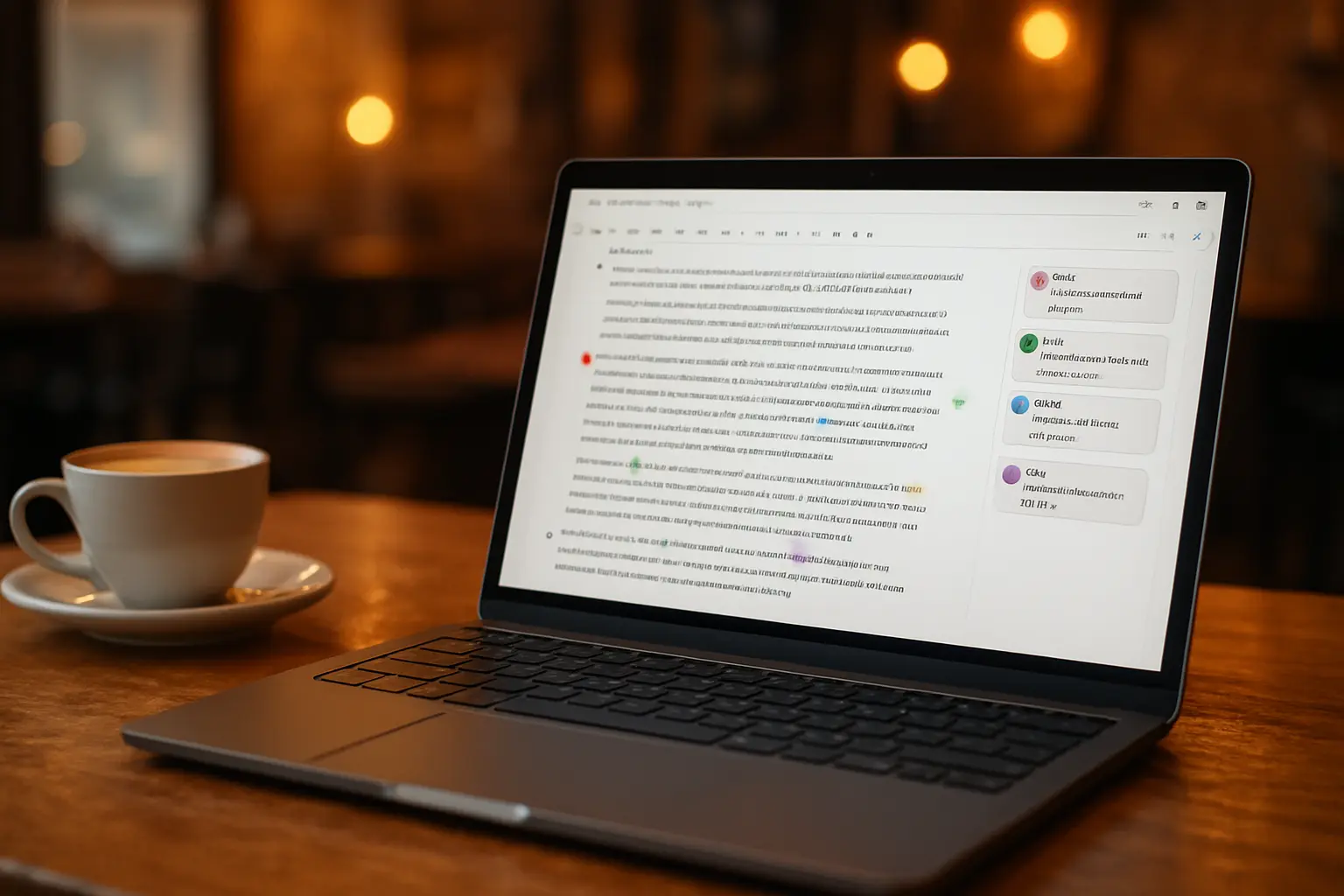 Document partagé en ligne avec des commentaires de plusieurs relecteurs en marge
