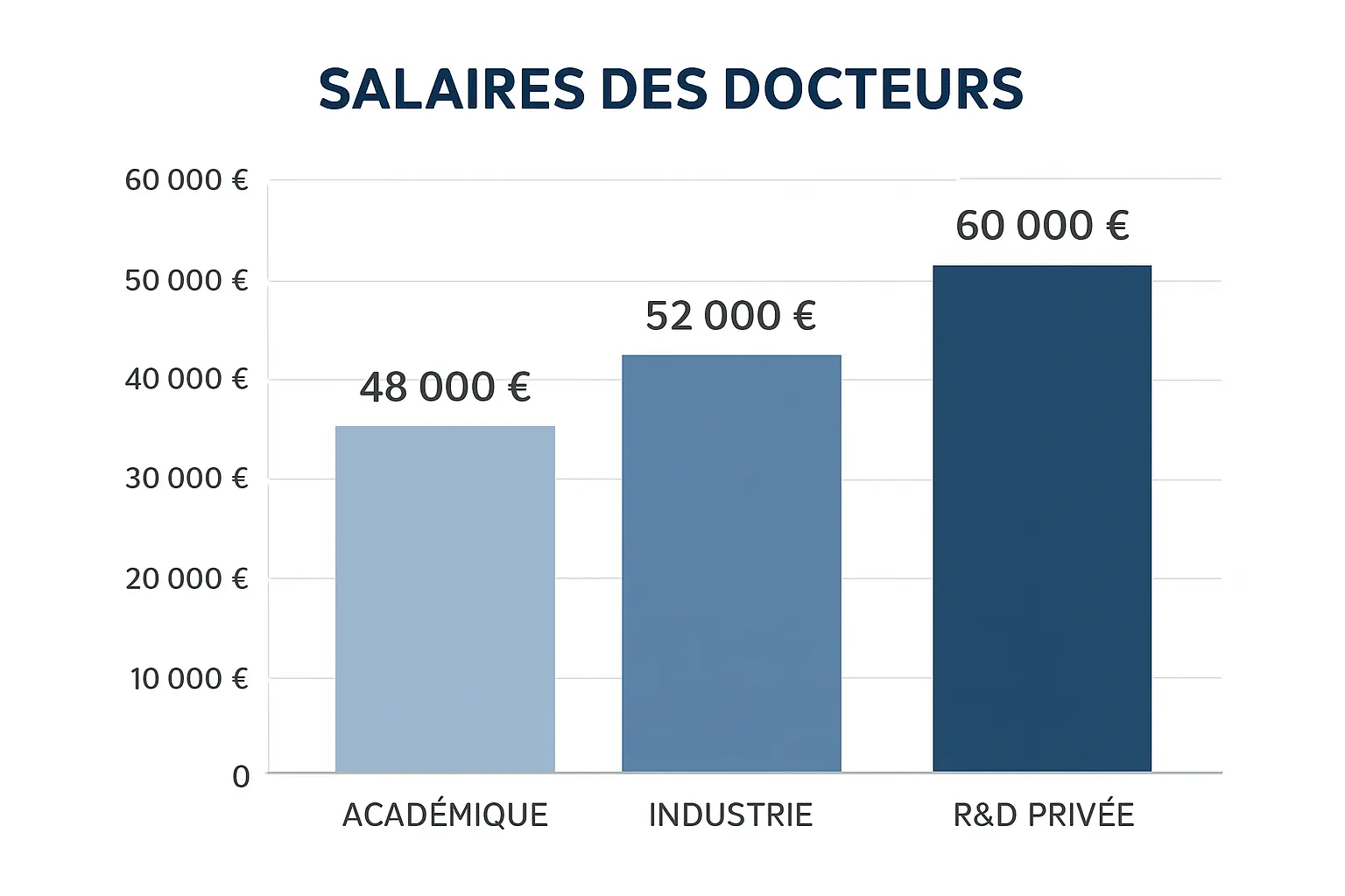 Salaire après un doctorat en 2026 : chiffres par secteur et débouchés