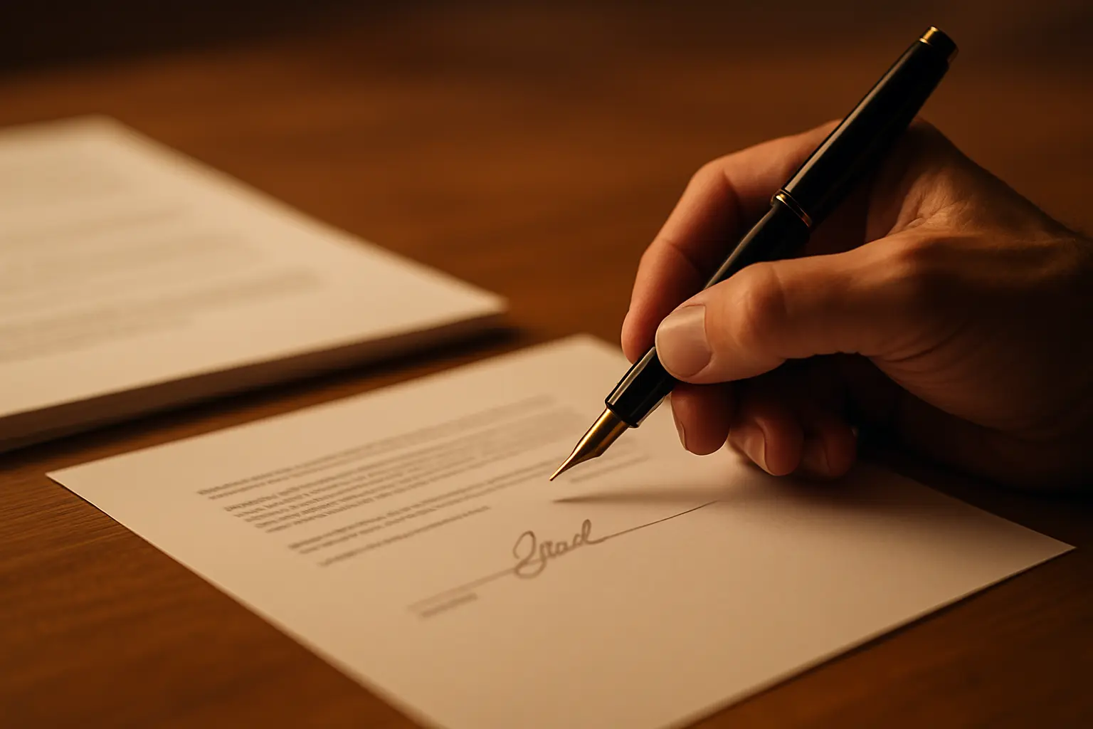 Déclaration sur l'honneur imprimée en cours de signature, placée juste après la page de garde du mémoire